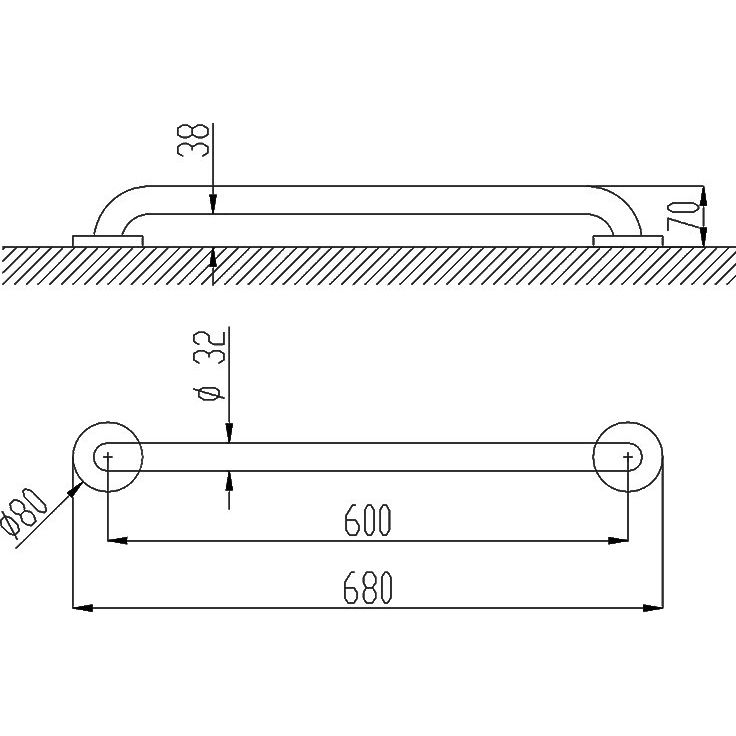 Купить Поручень Nofer 15054.60.B 60 см в Москве с доставкой Поручень Nofer 15054.60.B 60 см