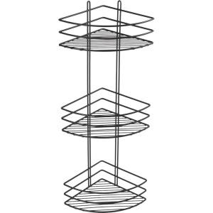 Полка Fixsen FX-710B-3 угловая, черная