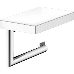 Держатель туалетной бумаги Keuco Reva 12873019000 с полкой для телефона, хром