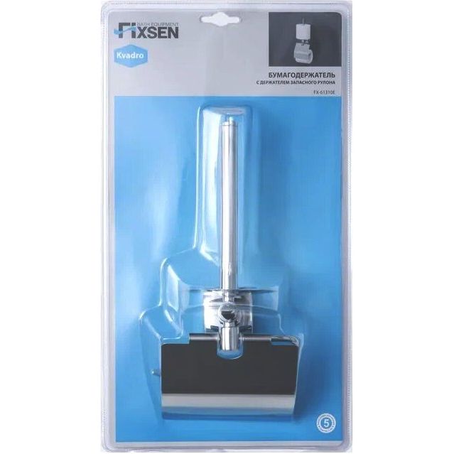 Купить Держатель туалетной бумаги Fixsen Kvadro FX-61310E с деражателем для запасного рулона в Москве с доставкой Держатель туалетной бумаги Fixsen Kvadro FX-61310E с деражателем для запасного рулона