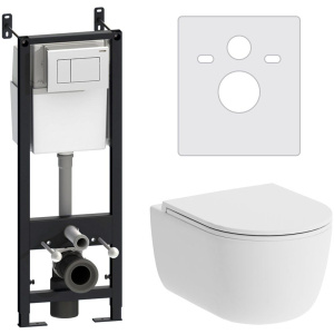 Комплект Damixa Sirius DX86.IS10101.1700 кнопка смыва белая Комплект Damixa Sirius DX86.IS10101.1700 кнопка смыва белая