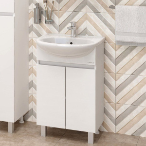 Тумба с раковиной Onika Милтон 60 напольная, белая