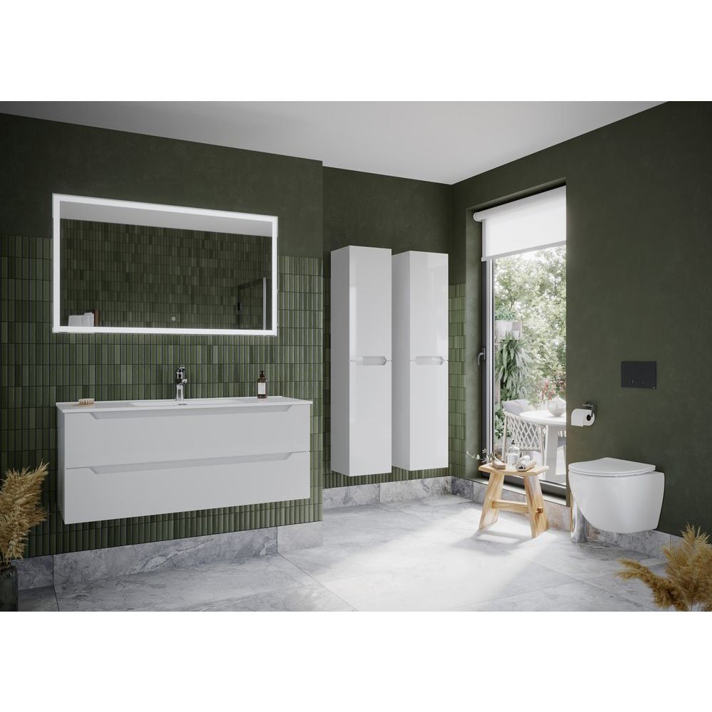 Купить Мебель для ванной Sancos Norma 2.0 120 см белый глянец в Москве с доставкой Мебель для ванной Sancos Norma 2.0 120 см белый глянец