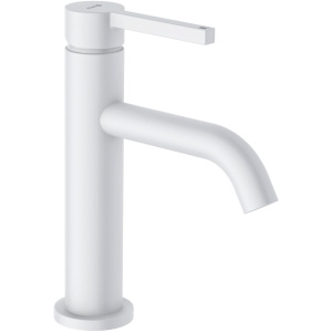 Смеситель для раковины Kludi Nova Fonte Pura 202885315 белый матовый, с донным клапаном