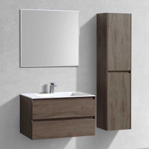 Мебель для ванной Vincea Luka 80 2 ящика, темный дуб