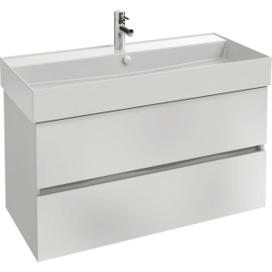Тумба с раковиной Jacob Delafon Tolbiac 100 белый лак, раковина EXBJ112-00