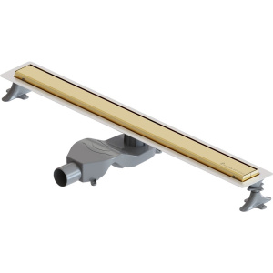 Душевой трап (лоток) Boheme Premium Linear 80 см, золото