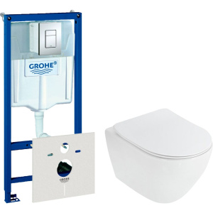 Комплект Унитаз подвесной Cezares Stylus + Крышка CZR-2316-SC с микролифтом + Инсталляция Grohe Rapid SL 38775001H 4 в 1 с кнопкой смыва и шумоизоляцией Комплект Унитаз подвесной Cezares Stylus + Крышка CZR-2316-SC с микролифтом + Инсталляция Grohe Rapid SL 38775001H 4 в 1 с кнопкой смыва и шумоизоляцией