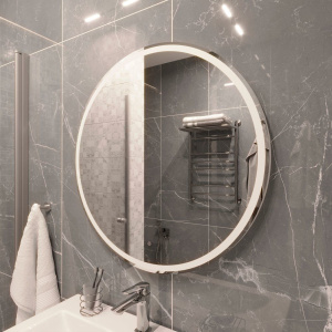 Зеркало круглое DIWO Ростов, 80 с подсветкой, круглое, сенсорный выключатель, настенное, российское Зеркало круглое DIWO Ростов, 80 с подсветкой, круглое, сенсорный выключатель, настенное, российское