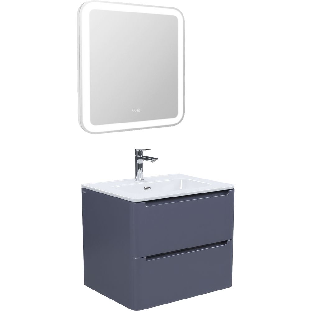 Купить Мебель для ванной IDDIS Edifice 60 подвесная, темно-серая в Москве с доставкой Мебель для ванной IDDIS Edifice 60 подвесная, темно-серая