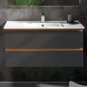 Тумба с раковиной Armadi Art Capolda 100 антрацит