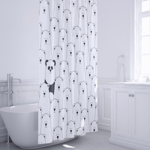 Штора для ванной Fixsen 2500 Panda FX-2501 без колец Штора для ванной Fixsen 2500 Panda FX-2501 без колец