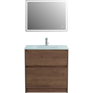 Мебель для ванной BelBagno Kraft 80 напольная, rovere tabacco, раковина BB810/465-LV-VTR-BL