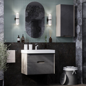 Мебель для ванной AQUATON Оливия 70 грей/дуб ойстер