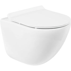 Унитаз подвесной BelBagno Amanda BB051CHR безободковый, крышка BB2111SC с микролифтом