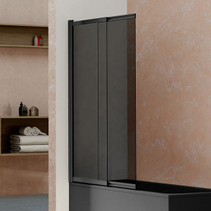 Шторка на ванну Vincea VSB-1E100CGB 100 см, профиль чёрный, стекло тонированное Шторка на ванну Vincea VSB-1E100CGB 100 см, профиль чёрный, стекло тонированное