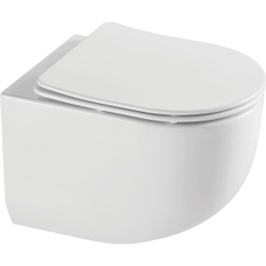 Унитаз подвесной Vincea Globo VT1-52T подвесной, безободковый, фарфоровый, антивсплеск, белый, овальный Унитаз подвесной Vincea Globo VT1-52T подвесной, безободковый, фарфоровый, антивсплеск, белый, овальный