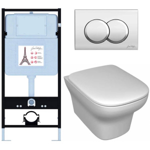 Комплект унитаз с инсталляцией Jacob Delafon Vox E21747RU-CP безободковый