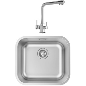 Комплект Мойка кухонная IDDIS Mate + Смеситель MEGA Life MG-TK06 хром