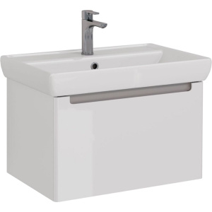 Тумба с раковиной Lemark Buno mini 70 белая глянцевая, 1 ящик Тумба с раковиной Lemark Buno mini 70 белая глянцевая, 1 ящик