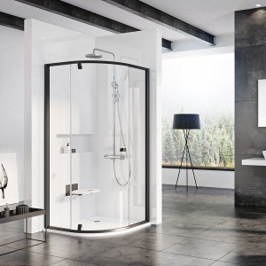 Душевой уголок Ravak Pivot PSKK3-80 Transparent, профиль черный