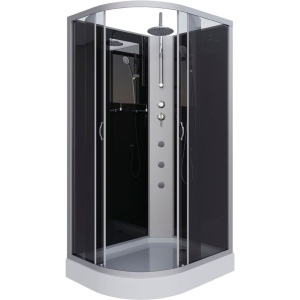 Душевая кабина Niagara Classic NG-3512-14RBKTG 120х80 см, без крыши, с гидромассажем и тропическим душем