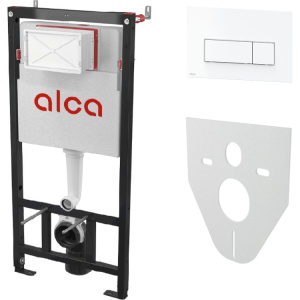 Система инсталляции для унитазов AlcaPlast AM101/1120-4:1 RU M570-0001 кнопка смыва белая
