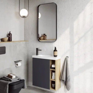 Мебель для ванной Aqwella Alba 60 L, подвесная, дуб давос