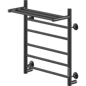 Полотенцесушитель электрический Ника Way 2 60/50, с полкой, матовый черный RAL9005