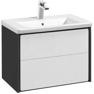 Тумба под раковину Roca Ronda 70 ZRU9302964 белый глянец, антрацит Тумба под раковину Roca Ronda 70 ZRU9302964 белый глянец, антрацит