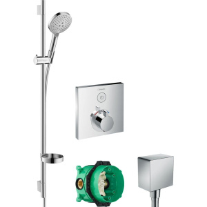 Душевой комплект Hansgrohe Термостат ShowerSelect 15762000 + 26631000 + 26455000 + 01800180