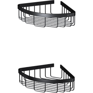 Полка AM.PM Sense L A7452222 угловая, черная, 2 шт.