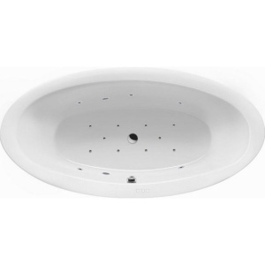 Акриловая ванна Excellent Lumina WAEX.LUM19.RELAX 190x95 см, с гидромассажем, отдельностоящая, овальная, с каркасом, со сливом-переливом