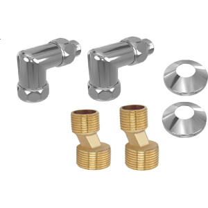 Комплект фитингов Aquatek AQ 3020CH уголок со сгоном хром