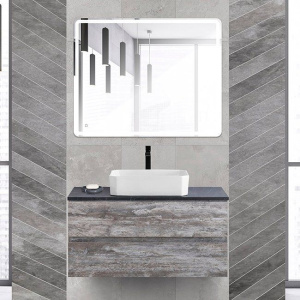 Мебель для ванной Cezares Molveno 46 100 legno grigio, со столешницей