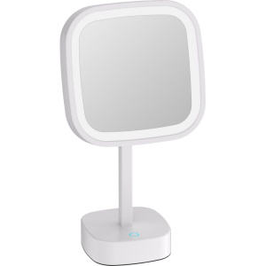 Косметическое зеркало Java S-M331W с подсветкой, поворотное, белое