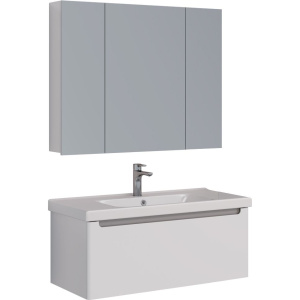 Мебель для ванной Lemark Buno mini 100 белая глянцевая, 1 ящик Мебель для ванной Lemark Buno mini 100 белая глянцевая, 1 ящик