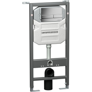 Система инсталляции для унитазов Ceramicanova Envision Flat CN1002M кнопка хром матовый