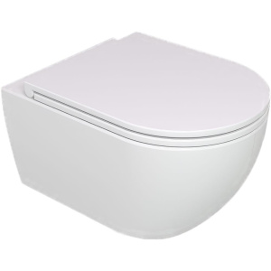 Унитаз подвесной GSG Like LKWCSO001 безободковый, с микролифтом, матовый белый