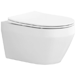 Унитаз подвесной с сиденьем микролифт Aquatek Лея AQ1199T-00 безободковый