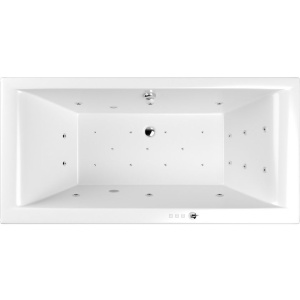Акриловая ванна WHITECROSS Savia Duo ULTRA 170x80 см, с гидромассажем, с каркасом, со сливом-переливом