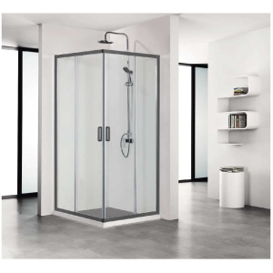 Душевой уголок Aquatek 80x80 AQ ARI KV 08020BL черный матовый