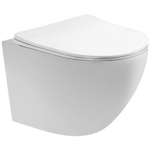 Унитаз подвесной с сиденьем микролифт Aquatek Европа AQ1900T-00 безободковый