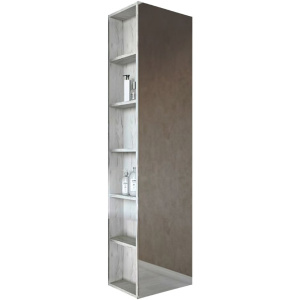 Шкаф-пенал с зеркалом Sanflor Чикаго R, дуб крафт белый Шкаф-пенал с зеркалом Sanflor Чикаго R, дуб крафт белый