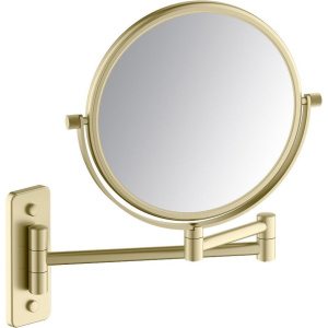 Косметическое зеркало Timo Selene 17076/17 без подсветки, двухстороннее, поворотное, матовое золото Косметическое зеркало Timo Selene 17076/17 без подсветки, двухстороннее, поворотное, матовое золото