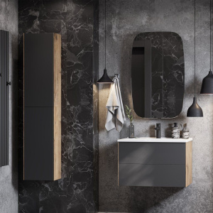 Мебель для ванной AQUATON Сохо 75 дуб веллингтон, графит софт