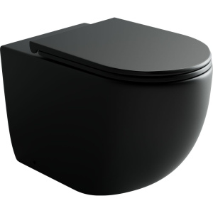 Унитаз приставной Ceramicanova Metropol CN4004MB чёрный матовый Унитаз приставной Ceramicanova Metropol CN4004MB чёрный матовый