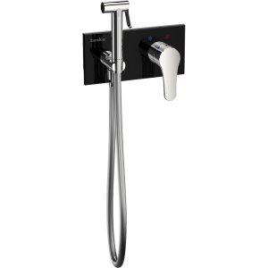 Гигиенический душ Teska Elsa BTK6420B со смесителем, С ВНУТРЕННЕЙ ЧАСТЬЮ, хром, черный