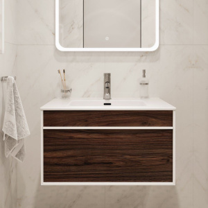 Тумба с раковиной STWORKI Вестервик 70 орех каньон