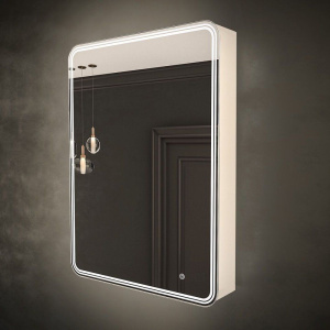 Зеркало-шкаф Art&Max Verona R 60х80 белое, с LED-подсветкой, 6000К